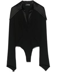 Mugler - Body Con Cuello De Pico - Lyst