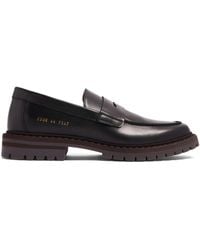 Common Projects - Stamp-detail Leather Penny Loafers - Lyst