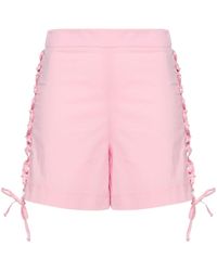 FEDERICA TOSI - Lace-up Poplin Shorts - Lyst