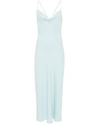 Calvin Klein - Vestido midi con espalda cruzada - Lyst