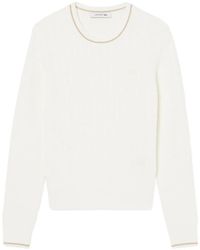 Lacoste - Jersey De Punto De Ochos Con Ribete En Contraste - Lyst