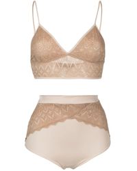 Lethicia Bronstein - Lace-Panel Lingerie Set (Set Of Two) - Lyst