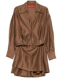 Thelatest - Denise Mini-Jurk Met Knopen - Lyst