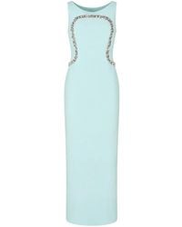 Safiyaa - Riley Crystal-Embellished Boat-Neck Gown - Lyst