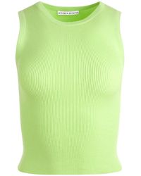 Alice + Olivia - Tonita Ribbed Tank Top - Lyst