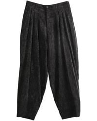 Yohji Yamamoto - Pleated Corduroy Trousers - Lyst
