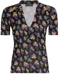 Dolce & Gabbana - Floral Short-Sleeve T-Shirt - Lyst