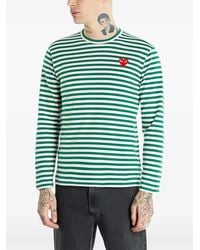 COMME DES GARÇONS PLAY - Logo-Patch Cotton T-Shirt - Lyst