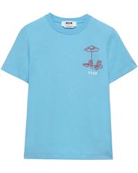 MSGM - Camiseta con motivo bordado - Lyst