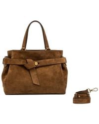 Gianni Chiarini - Cabas Miranda Format Moyen En Daim Et Ceinturé - Lyst