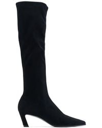 Stuart Weitzman - Power Pointed-Toe Suede Boots - Lyst