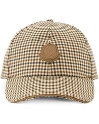 Moncler - Check Wool Baseball Cap - Lyst