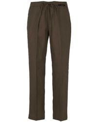 Michael Coal - Drawstring-Waist Linen Trousers - Lyst