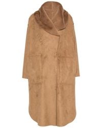Collection Privée - Abrigo Con Cuello Oversize De Pelo De Borrego Artificial - Lyst