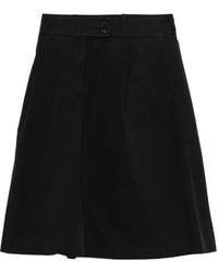 A.P.C. - Pleated Cotton Midi Skirt - Lyst