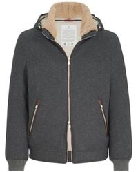 Brunello Cucinelli - Wool Down Jacket - Lyst