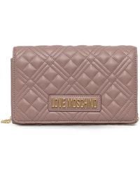 Love Moschino - Logo-Lettering Quilted Crossbody Bag - Lyst