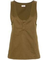 Saint Laurent - 'Henley' Tank Top - Lyst