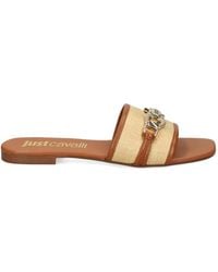 Just Cavalli - Chain-Embellished Sandals - Lyst