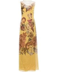 Alberta Ferretti - Floral-print Layered Maxi Dress - Lyst