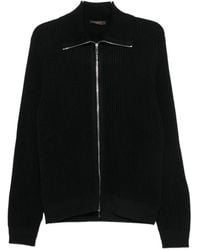 Zanone - Ribbed-Knit Zip-Up Cardigan - Lyst