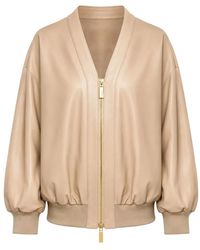 Max & Moi - Verina V-Neck Leather Jacket - Lyst