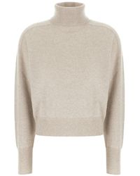 Vanisé - Roll-Neck Ribbed-Trim Sweater - Lyst