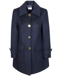 P.A.R.O.S.H. - Button-Up Wool Coat - Lyst