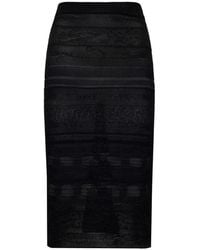 Laneus - Knit Midi Skirt - Lyst