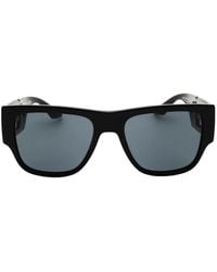 Versace - Greca Rectangle-Frame Sunglasses - Lyst
