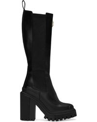 Dolce & Gabbana - Designer nero botas altas de piel de becerro - Lyst