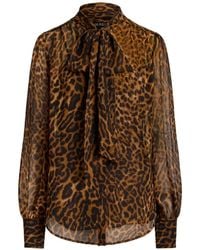 Ralph Lauren - Blusa Con Motivo De Leopardo - Lyst
