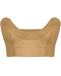 Philosophy Di Lorenzo Serafini - Cropped Top Met Waterval U-Hals - Lyst