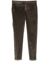 Canali - Corduroy-effect belt-loop trousers - Lyst