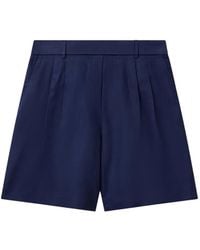 Benetton - Pleated Tailored Shorts - Lyst