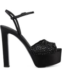 Le Silla - Gilda Crystal-Embellished Platform Sandals - Lyst