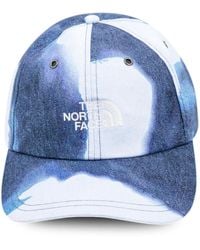 Supreme - X The North Face Bleached Denim Print 6-Panel Cap - Lyst