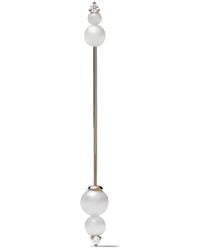 Mizuki - 14Kt Sea Of Beauty Kanzashi Pearl Diamond Long Single Earring - Lyst