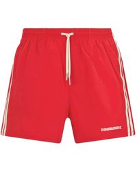 DSquared² - Logo-Print Swim Shorts - Lyst
