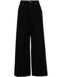 MM6 by Maison Martin Margiela - ミドルライズデニムワイドジーンズ - Lyst