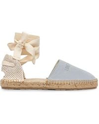 Love Moschino - Logo-Detailed Tie-Fastening Espadrilles - Lyst
