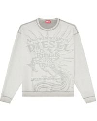 DIESEL - Sweatshirt With Dévoré Print - Lyst