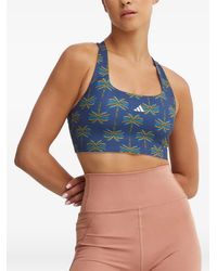 adidas - X Farm Rio Brassière De Sport À Dos Nageur Et Imprimé Palmier - Lyst