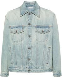 Valentino Garavani - Logo-Embossed Denim Jacket - Lyst