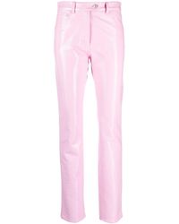 Courreges - High-shine Straight-leg Trousers - Lyst