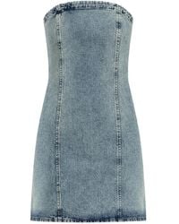 Gestuz - Nielle Denim Strapless Dress - Lyst