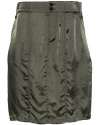 Saint Laurent - Satin Pencil Mini Skirt - Lyst