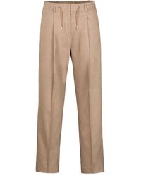 Moorer - Pantalon Antonia-Fsr À Pinces Et Lien De Resserrage - Lyst
