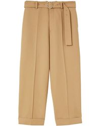 Jil Sander - Straight-Leg Belted Wool Trousers - Lyst