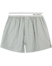 Sporty & Rich - Striped Waistband Shorts - Lyst